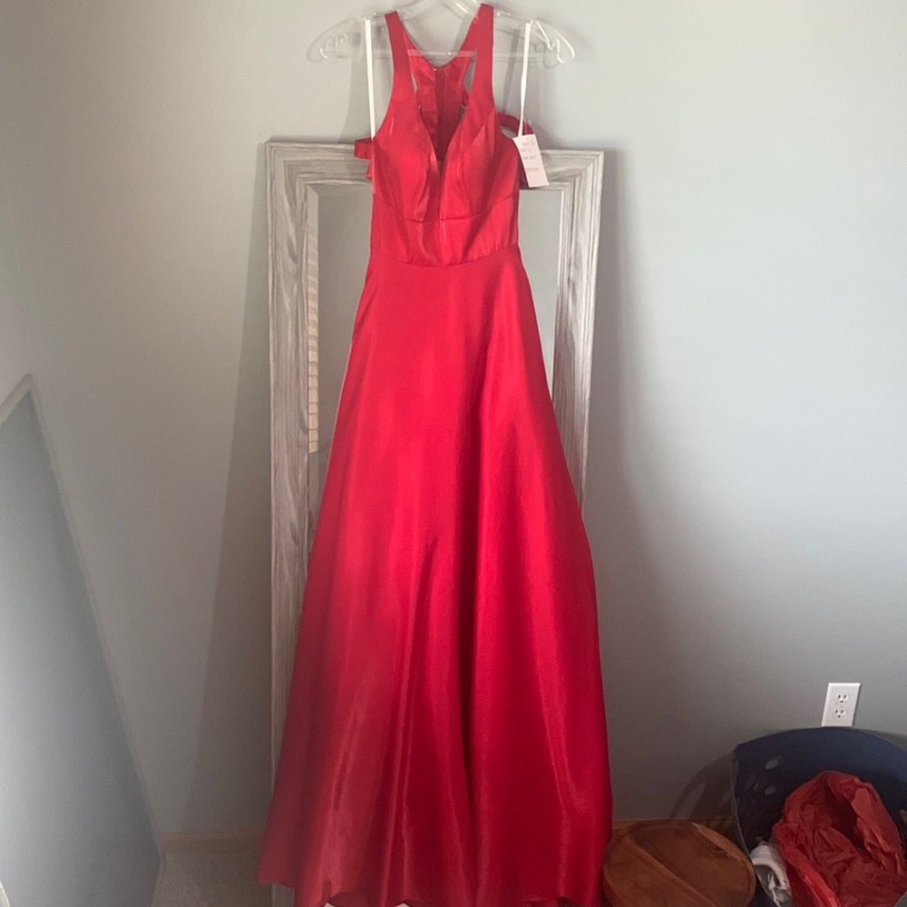 red zahlee jae prom dress size 0